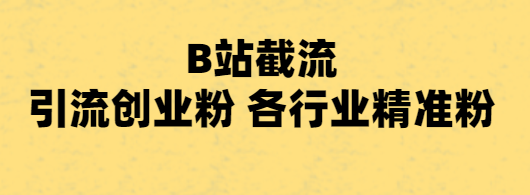 B站截流 引流创业粉 各行业精准粉 附软件-虎哥说创业