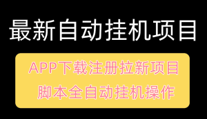 全新自动挂机项目 APP拉新项目 脚本全自动操作 可批量化操作 单窗口一天保底25+-虎哥说创业