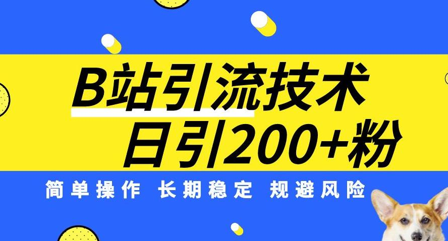 B站引流技术：每天引流200精准粉，简单操作，长期稳定，规避风险-虎哥说创业