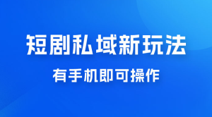 外面收费2980短剧私域新玩法，蓝海项目，有手机即可操作，一单 9.9~99，日入 800 很轻松-虎哥说创业